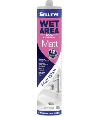 Selleys Wet Area Matt White Silicone